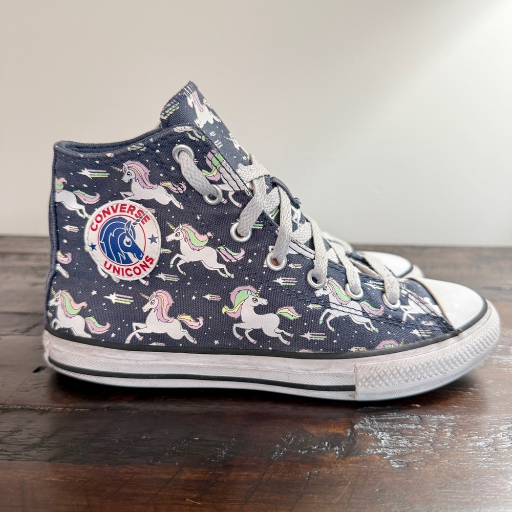 Converse Kids Chuck Taylor All Star Unicorns High Top Unicons in Navy Size 3